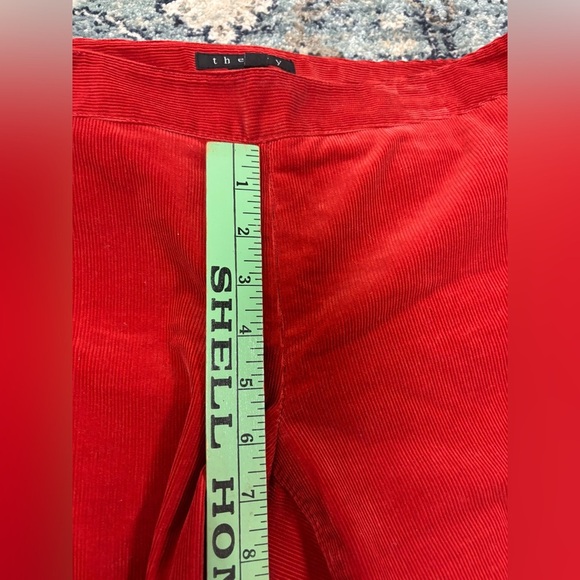 Theory Red Flare Corduroy Pants, size 4 - Picture 4 of 7